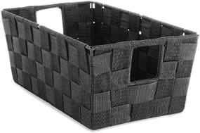 img 1 attached to Whitmor 6581-2712-BLK: Stylish & Functional Small Shelf Tote in Black