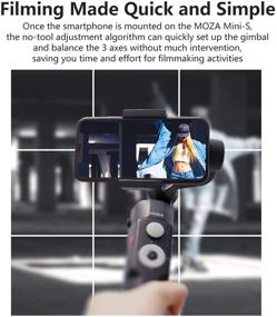 img 3 attached to MOZA Stabilizer Smartphone Compatible One Button