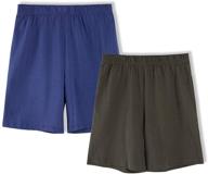 🩳 unacoo unisex 2 pack cotton shorts: comfortable boys' clothing and summer shorts logo