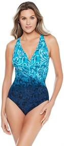 img 4 attached to 🌊 Transform Your Beach Look with Miraclesuit Swimwear Wrapsody Control Swimsuit: Perfect Women's Clothing for Swimsuits & Cover Ups