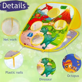 img 1 attached to Dinosaur Birthday Activities: Fun and Educational Double Sided Beanbags for Kids