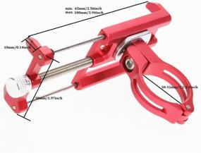 img 2 attached to 🚲 GUB Mountian Bike Phone Mount - Universal Aluminum Alloy Holder for Bike/Motorbike - Red