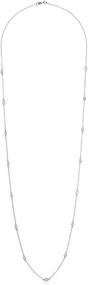 img 4 attached to Stunning Amazon Essentials Sterling Silver AAA Cubic Zirconia Station Necklace – Sparkle with Elegance!