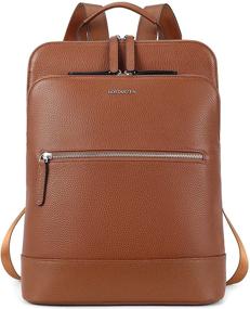 img 4 attached to Genuine Leather Laptop Backpack by BOSTANTEN