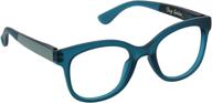 peepers collection: women's brocade square blue light blocking reading glasses by peeperspecs logo