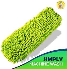 img 2 attached to 🧹 Set of 2 Reusable Chenille Mop Pads for Standard Mop Heads by Old Home Kitchen - Washable and SEO-Friendly