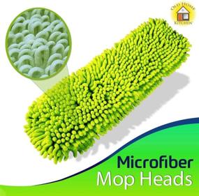 img 1 attached to 🧹 Set of 2 Reusable Chenille Mop Pads for Standard Mop Heads by Old Home Kitchen - Washable and SEO-Friendly