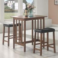 🪑 coaster home furnishings co- 3 pc counter height set: sleek brown/black furniture for modern living spaces логотип