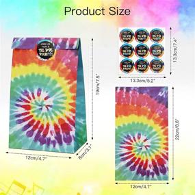 img 3 attached to 🎁 12-Piece Tie Dye Gift Paper Bags – Colorful Party Favor Bags for Birthdays, Baby Showers, Restaurants, and Store Owners