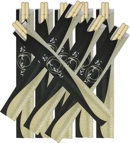 img 2 attached to 🥢 100 Pairs of Premium Quality Bamboo Chopsticks - Albino Monkey 200 Round Separated Disposable Utensils for Sushi and Chinese Cuisine - Bulk Bamboo Chopstick Set