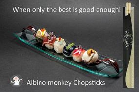 img 3 attached to 🥢 100 Pairs of Premium Quality Bamboo Chopsticks - Albino Monkey 200 Round Separated Disposable Utensils for Sushi and Chinese Cuisine - Bulk Bamboo Chopstick Set