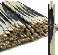 🥢 100 pairs of premium quality bamboo chopsticks - albino monkey 200 round separated disposable utensils for sushi and chinese cuisine - bulk bamboo chopstick set logo