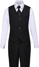 img 3 attached to 👔 Stylish Toddler Wedding Suits & Sport Coats: Bearer Outfit Pieces for Boys' Clothing