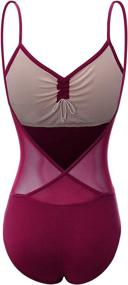 img 1 attached to 🩰 Women's Cotton Spaghetti Straps Ballet Leotards – Daydance Camisole Dance Costumes, Size Up for Better Fit