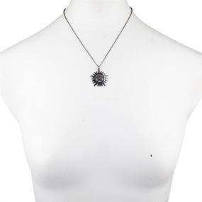 img 2 attached to Hematite Anti Possession Symbol Pentagram Necklace by LUX ACCESSORIES - Novelty Charm for Enhanced SEO