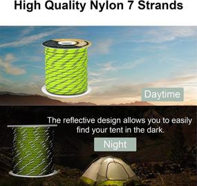 img 3 attached to 🏕️ Balit Reflective 550 Paracord 4mm Tent Rope - 65ft Nylon Guylines Spool: Windproof, Camping, Outdoor, Hiking, Lanyard, Bracelets, Emergency