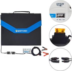 img 1 attached to 🔌 ACOPOWER 12V 50W Solar Charger: Waterproof Foldable Camping Panel Kit with USB Ports & 5A Charge Controller