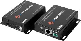 img 4 attached to J-Tech Digital 4K HDBaseT HDMI Extender: Ultra HD Over Cat5e/6 Ethernet до 230 футов, поддержка HDMI 2.0 HDCP 2.2/1.4, RS232, двунаправленный ИК и PoC включены