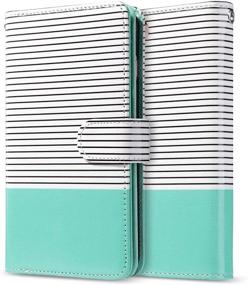 img 1 attached to 📱 ULAK iPhone 8 Plus/7 Plus Wallet Case - Card Holder, Premium PU Leather Flip Cover with Kickstand, Magnetic Closure - Mint/Minimal