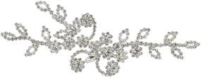 img 4 attached to 💎 Sparkling Jerler Crystal Rhinestone Applique Perfect for Sewing on Belts