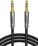 🎧 ugreen 3.5mm audio cable with nylon braided aux cord|m-m stereo hi-fi sound|headphone, car, home stereos, speakers, tablets, iphone, ipad, ipod, echo|3ft logo