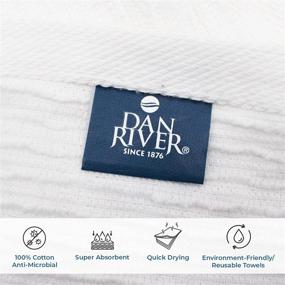 img 2 attached to DAN RIVER 100% Cotton Bar Mop Dish Cloth: Soft & Absorbent Kitchen Towel Set, Bulk Pack of 12, Ideal for Home & Restaurants