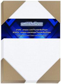 img 4 attached to 📄 75 White Linen 80# Cover Paper Sheets - 5x7 Inches Photo, Card, Frame Size - 80 lb Card Weight - Fine Linen Textured Finish Quality Cardstock