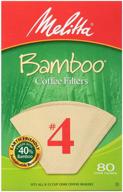 ☕ 80 count melitta #4 cone coffee filters - bamboo material for enhanced seo logo