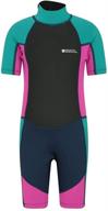 mountain warehouse junior shorty wetsuit: premium neoprene kids wetsuit for water sports - 2.5mm thickness logo