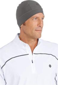 img 1 attached to 🧢 Stay Stylish and Protected with Coolibar UPF 50+ Aqua Sun Skully Cap - Unisex Sun Protective Headwear