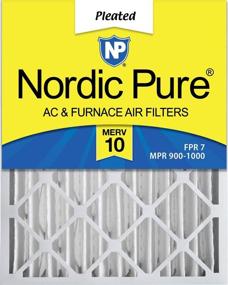 img 4 attached to 🌬️ Nordic Pure Pleated Furnace Filtration, 20x25x4