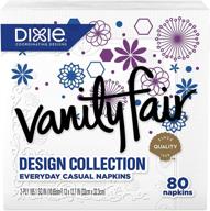 vanity fair design collection printed napkins, 80 count logo