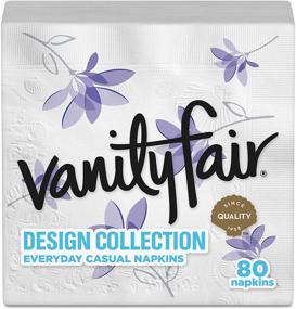 img 3 attached to Vanity Fair Design Collection Printed Napkins, 80 Count