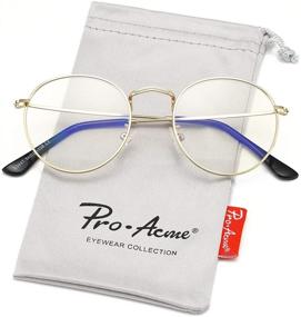 img 1 attached to 👓 Pro Acme Retro Round Blue Light Blocking Glasses: The Ultimate Solution for Women and Men to Combat Eye Strain and Headaches, Enhance Sleep Quality