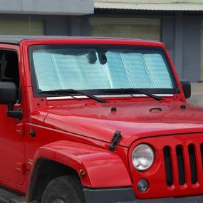 img 3 attached to 🚙 RT-TCZ Front Windshield Sun Shade for Jeep Wrangler JK 2007-2017 - Enhance SEO!