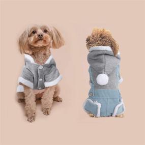 img 3 attached to 🐾 VOOPET Small Dog Hoodies - Cute & Cozy Cold Weather Sweaters for Cats, Small Dogs, and Puppies