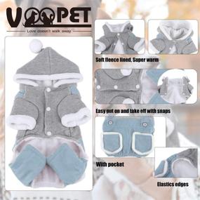 img 1 attached to 🐾 VOOPET Small Dog Hoodies - Cute & Cozy Cold Weather Sweaters for Cats, Small Dogs, and Puppies