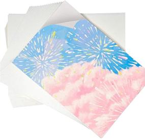 img 4 attached to 📚 Watercolor Paper Bulk: 120 Sheet White Painting Paper Pad for Artists, Art Paper and Drawing Paper for Kids - Ideal for Beginners and Students, 10x7 Inch Size