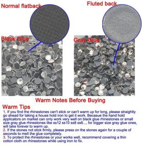 img 2 attached to Queenme 3300pcs AB Hotfix Rhinestones for Clothes Shoes Crafts - Mixed Size Flatback Crystals, Hot Fix Round Glass Gems Stones, Flat Back Iron on Rhinestones for Clothing 2MM-6MM