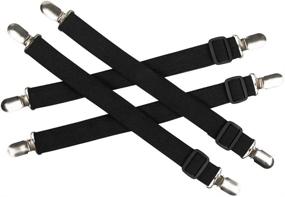 img 1 attached to 🛏️ Ayniff Adjustable Bed Sheet Straps - 8 Pack Elastic Suspenders for Securing and Keeping Your Bed Sheets Neat and in Place