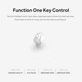 img 1 attached to 🎧 Беспроводной Bluetooth наушник с микрофоном, мини-гарнитура для iPhone, Samsung и Android с функцией шумоподавления - белый