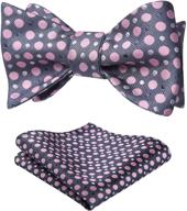 👔 polka jacquard woven men's accessories: hisdern setsense ties, cummerbunds & pocket squares logo