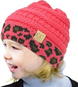 img 1 attached to 🧒 CC Kids Classic Ages 2 to 5 Soft Stretchy Knit Chunky Slouch Beanie Cap Hat - Comfortable and Stylish Headwear for Toddlers and Preschoolers