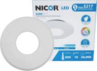 💡 nicor lighting 5 25 inch downlight dlf 10 120 2k wh: efficient and versatile lighting solution for any space logo