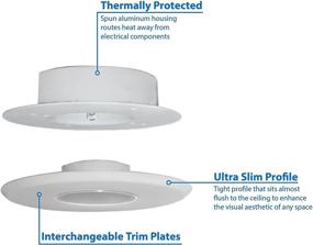 img 1 attached to 💡 NICOR Lighting 5 25 Inch Downlight DLF 10 120 2K WH: Efficient and Versatile Lighting Solution for any Space