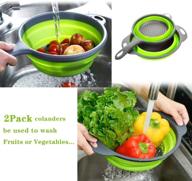 versatile silicone collapsible colander set 🍴 for over-the-sink straining: nanateer kitchen strainer (2 pack) logo