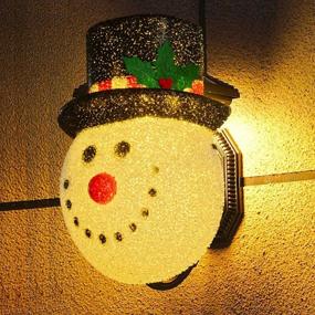 img 4 attached to XADP Christmas Decorations Snowman Porch Light Cover - Outdoor Porch Light Décor for Standard Outdoor Lighting (1 Piece)