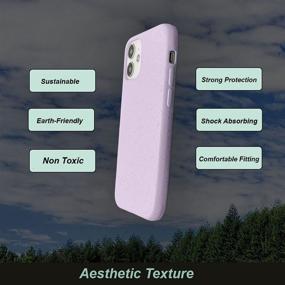 img 3 attached to Gemi-Case - Case For IPhone 12 Mini Plant Based Protector Naturally Speckled Cover (Purple)