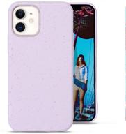 gemi-case - case for iphone 12 mini plant based protector naturally speckled cover (purple) logo