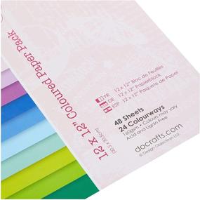 img 1 attached to 📄 Colored Paper Pack by docrafts Papermania - 12x12 Inch, 48-Pack